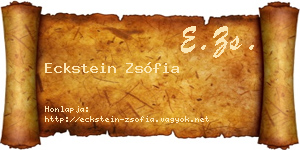 Eckstein Zsófia névjegykártya